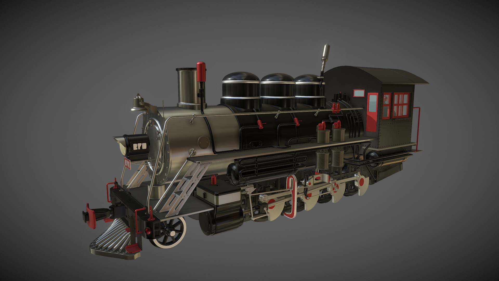 3D model Locomotive279 - This is a 3D model of the Locomotive279. The 3D model is about a model of a house.