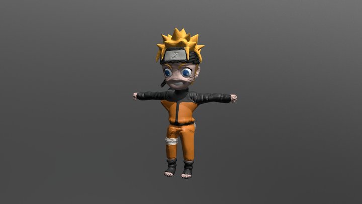 Naruto Chibi 3D Model