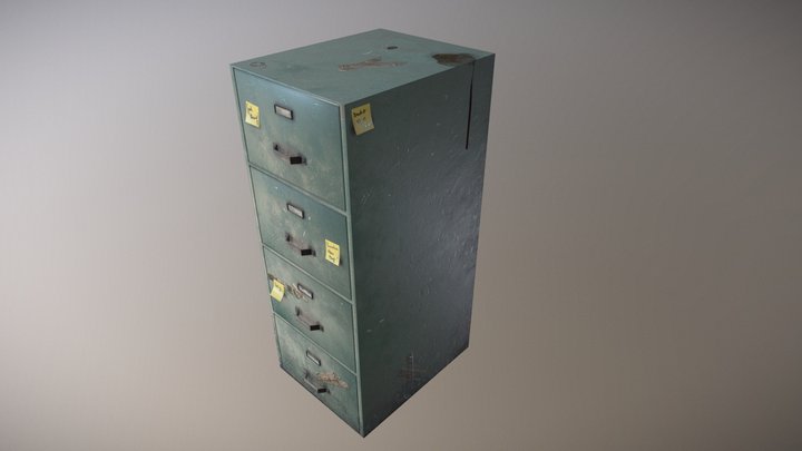 ArchiveCabinet_Vintage 3D Model