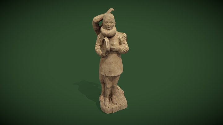 Pandereteira con sátiro (optimizada). 3D Model