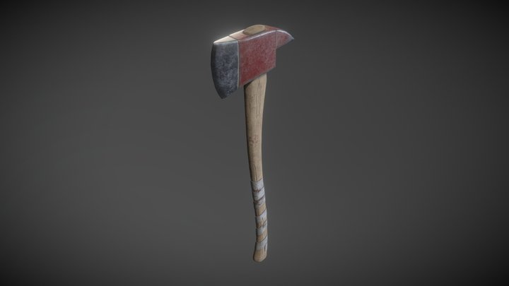 Old post-apocalyptic axe 3D Model