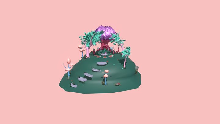 Magical Fairy Garden 3D Model