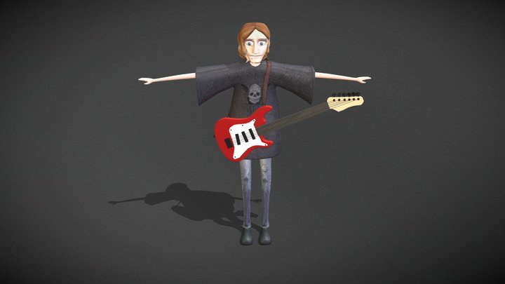 The Guitarist 3D Model