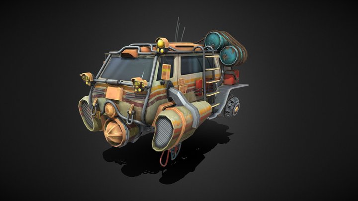 futuristic junk van 3D Model
