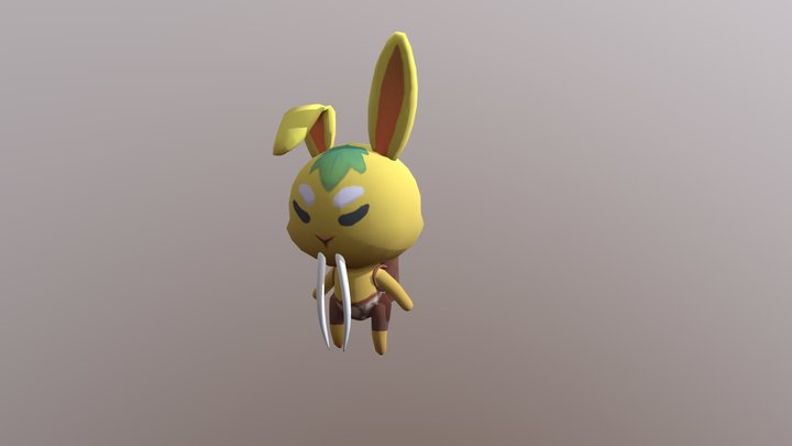 Pin - Grandpa Bunny 3D Model