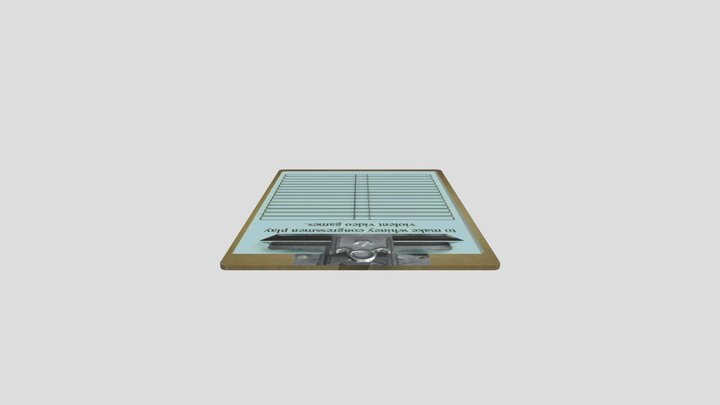 PC Computer - Postal 2 - Clipboard 3D Model