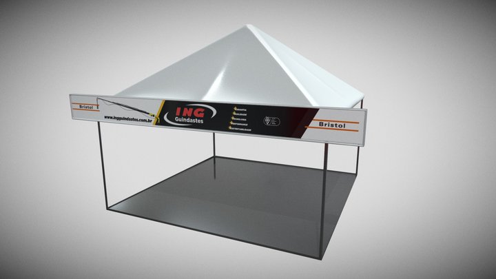 tent 10m x 10m to present your brand 3D Model