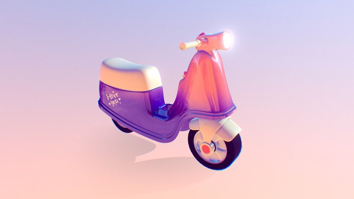 3December 2021 Day 02: Scooter 3D Model