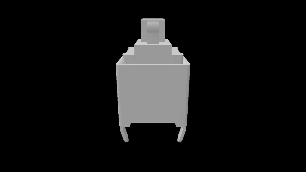 White Plunger Tactile Switch, SPST-NO 5 mA@ 1... - 3D model by ...