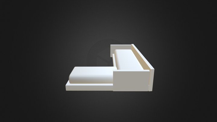 Low Poly Sofa 3D Model