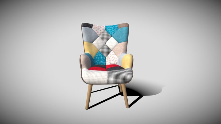 Classic Wooden Chair 3D Model