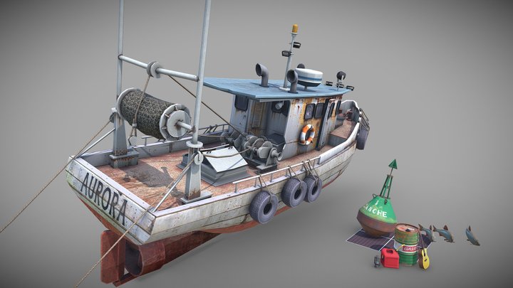 DAE 5 Finished props - By The Ocean 3D Model