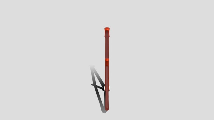 Orange Dirt Bicycle Frame 3D Model