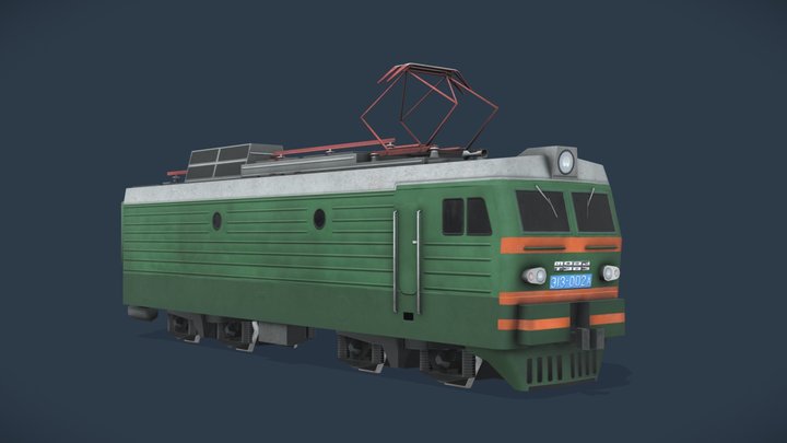 Soviet electric locomotive E13. 3D Model