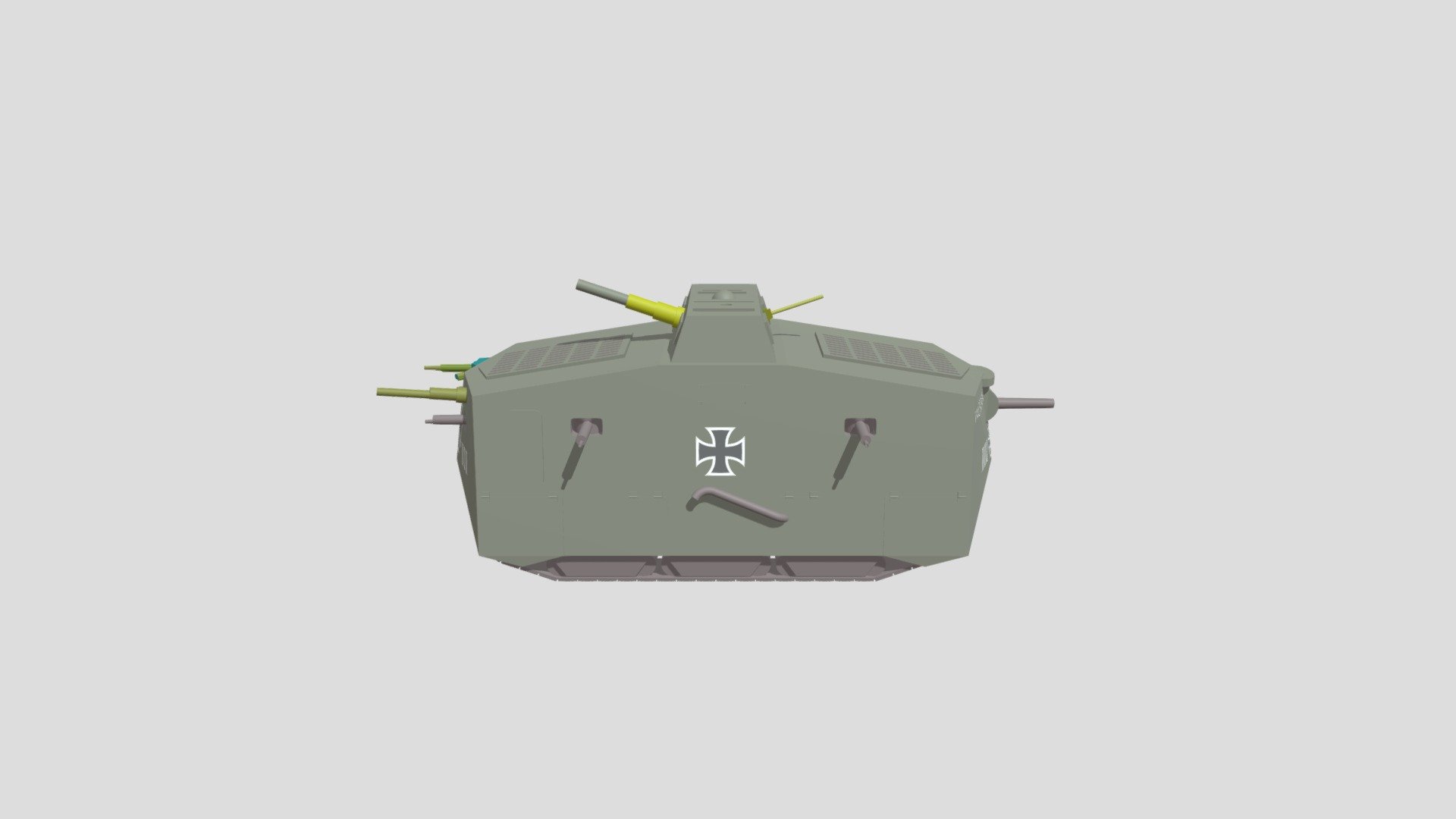 Tank A7V Download Free 3D model by mudroljub [3e2eb53] Sketchfab