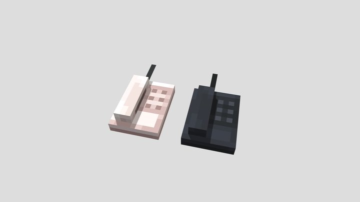 Half-Life in Minecraft. Phone 3D Model