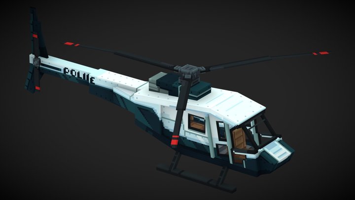 Blockbench Helicopter 3D Model