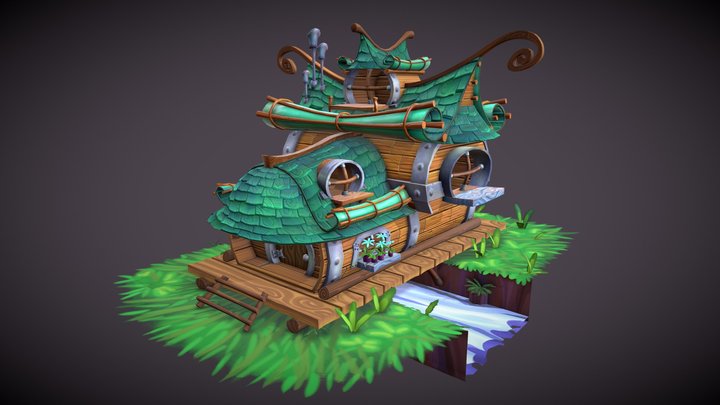 Barrel House 3D Model