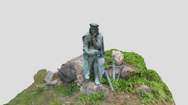 Duchcov - socha Walthera von der Vogelweide 3D Model