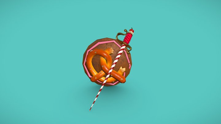 CandyWeaponSet_Posed 3D Model