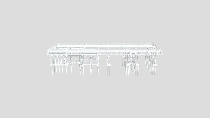 CONCRETO E METALICO - PORTARIA PETIT TRIANON 3D Model