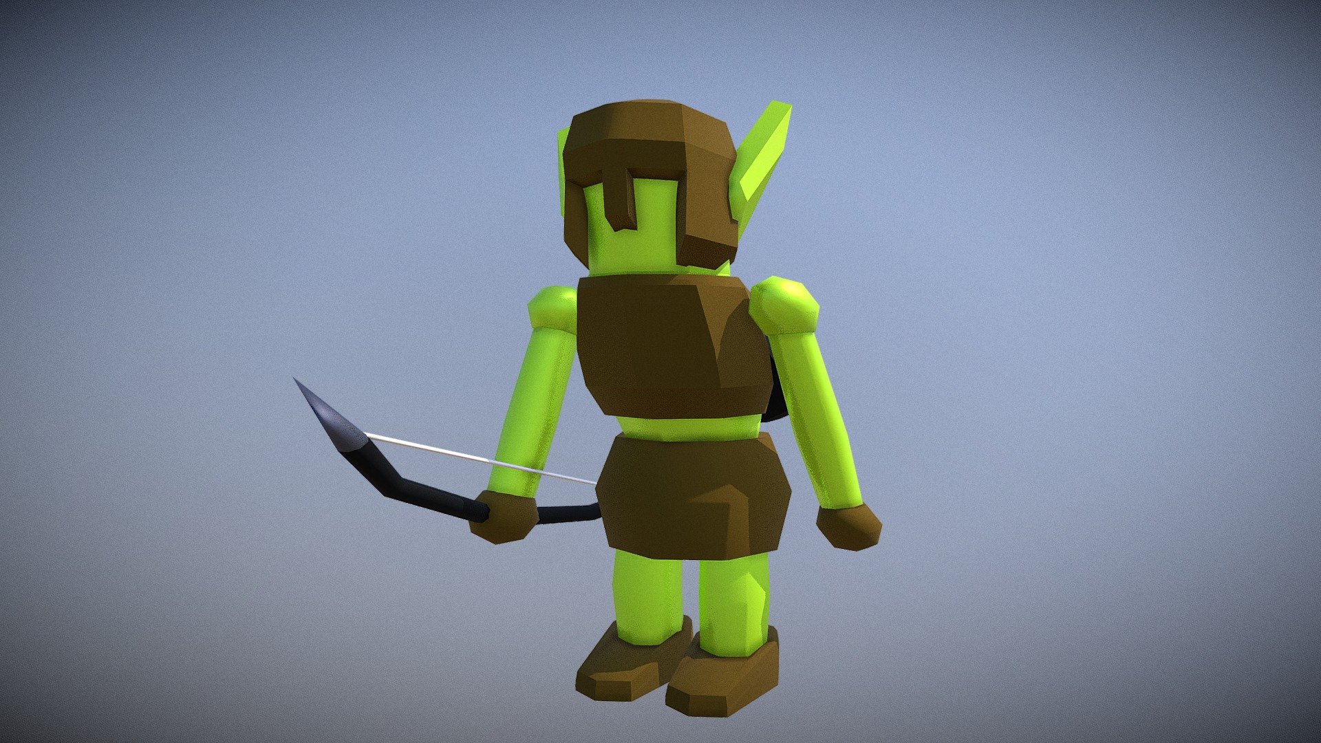 Low Poly Goblin Archer (Rigged)