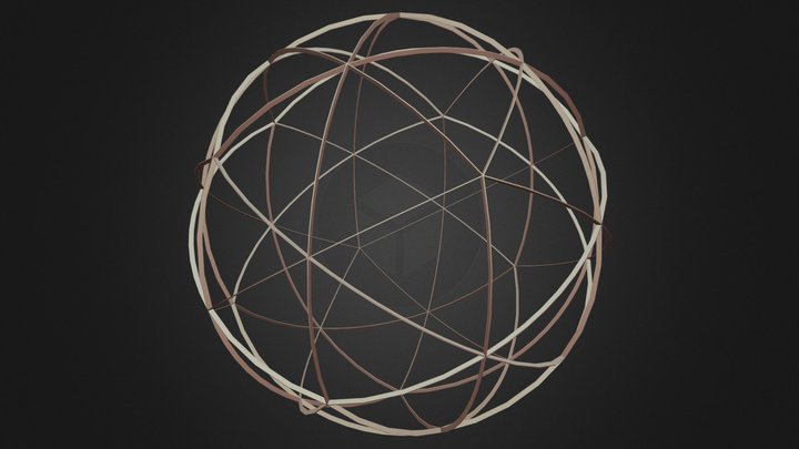 Wireframe Shape Spherical Pentakis Dodecahedron 3D Model