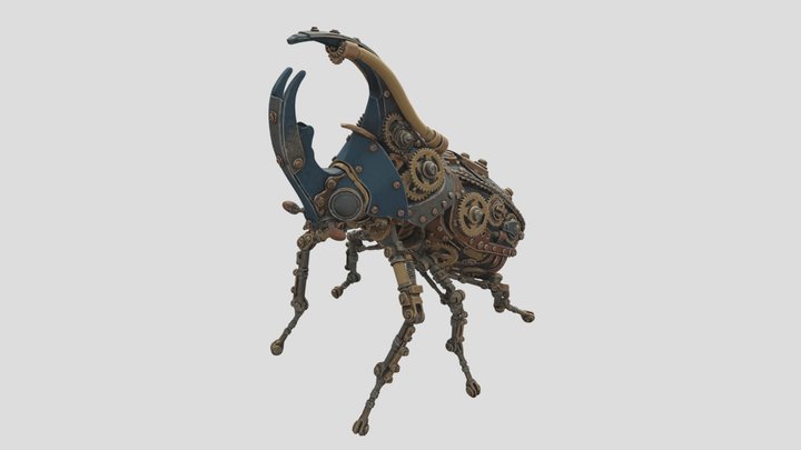 Mechanical Rhinoceros Beetle B – Free 3D Model STL