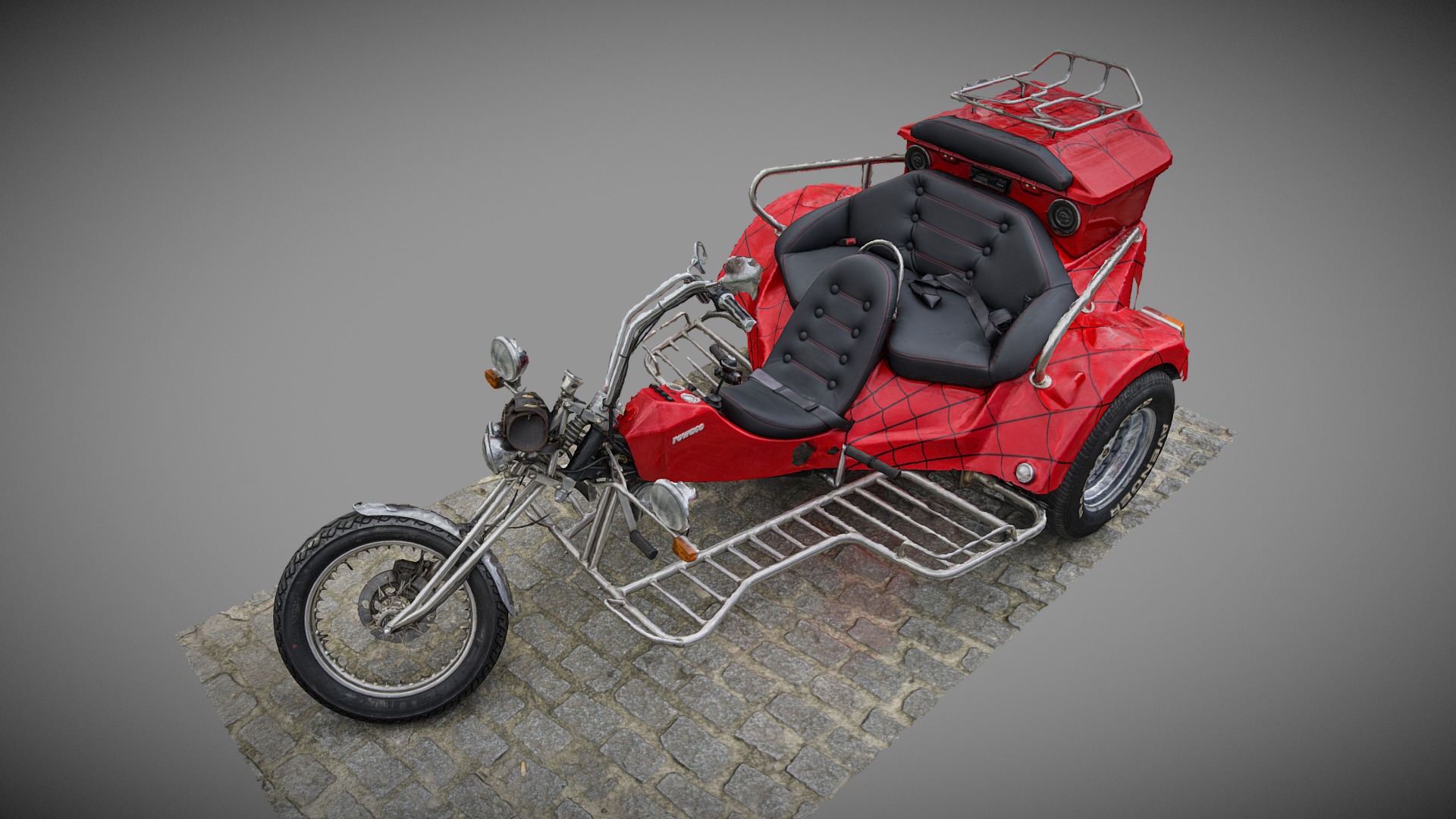 3D model Rewaco Trike HS5 - This is a 3D model of the Rewaco Trike HS5. The 3D model is about a motorcycle with a sidecar.