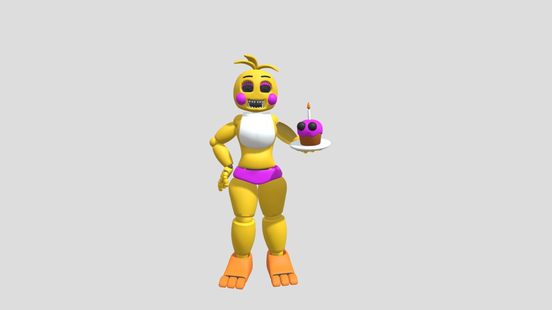 Toy Chica No Beak - Download Free 3D model by dwall8611 (@dwall8611)  [3e36ad2]