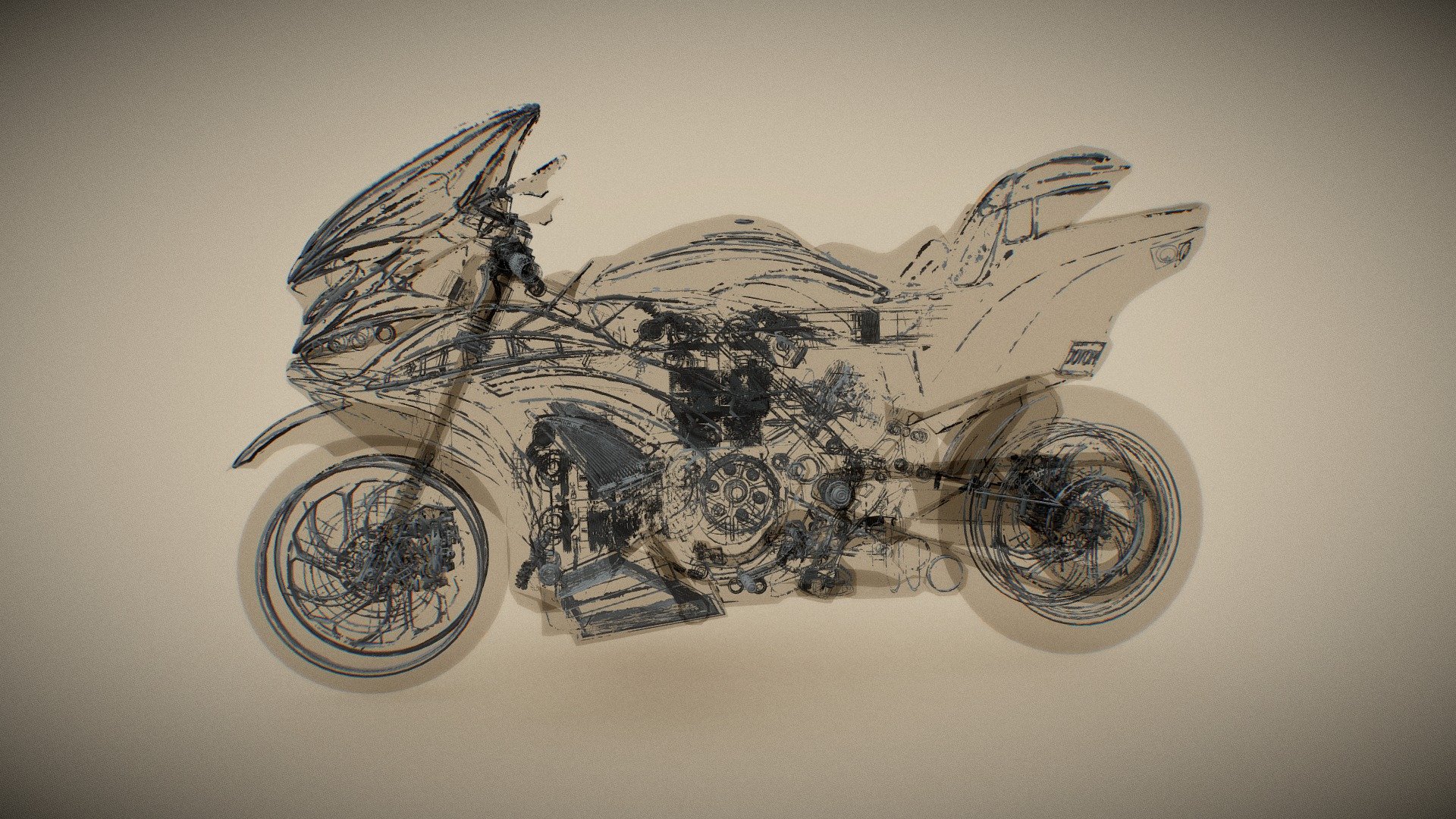 Motorcycle SZH2I2 Procedural Reshaded X-Ray Ver.