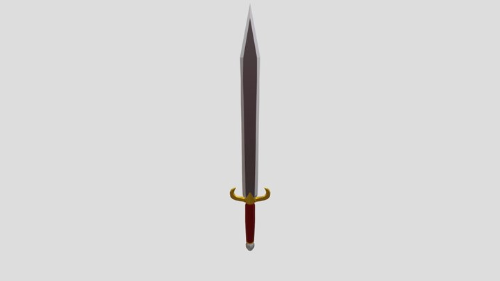 Lowpoly Sword 3D Model