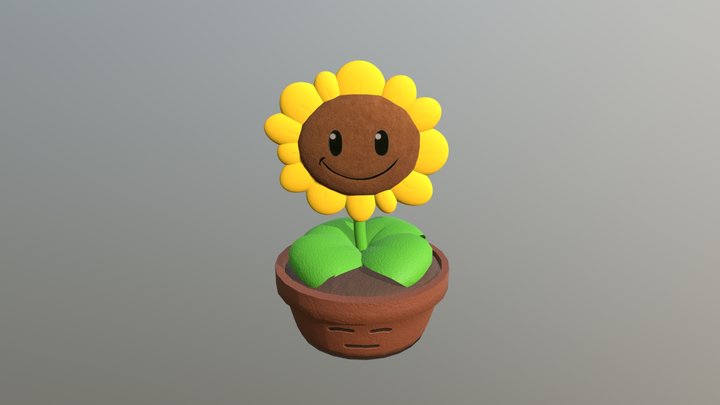 PvZ Sunflower in a Pot 3D Model