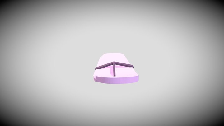 Purple flip-flops - Chanclas violetas 3D Model