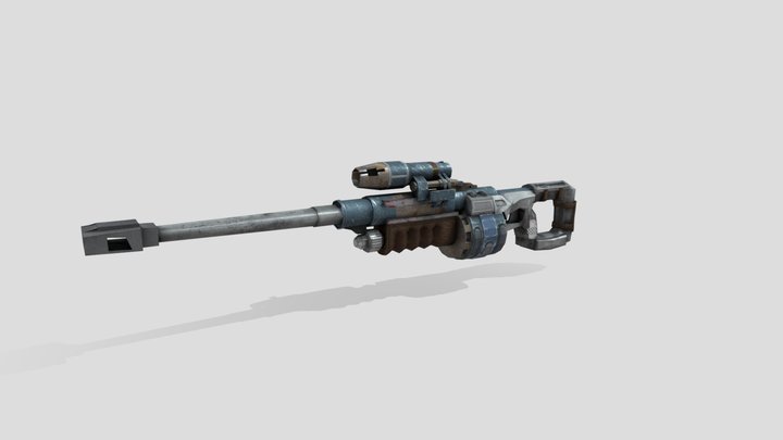 Bulletstorm's Headhunter Gun Model 3D Model