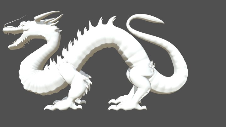 Asian Dragon 3D Model - FlatPyramid
