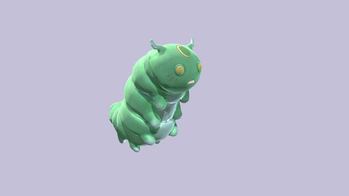 Caterpillar enemy 3D Model