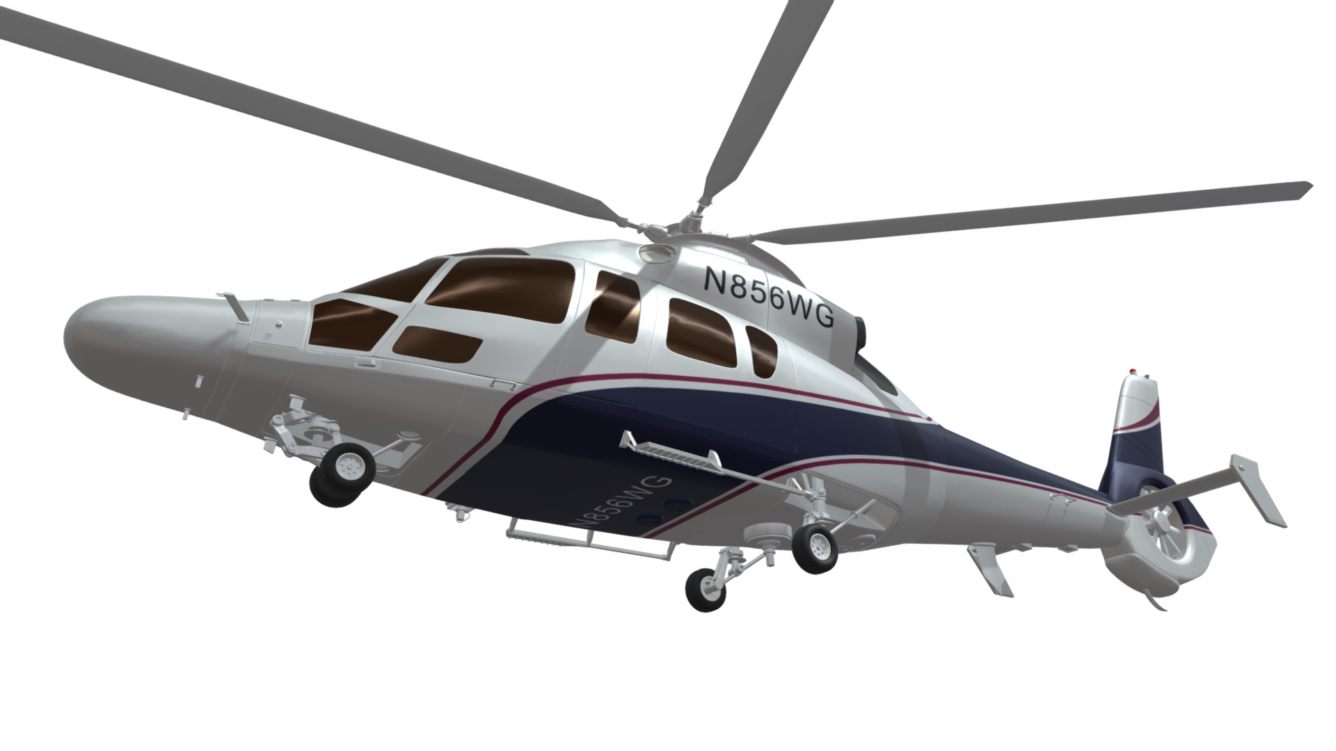 3D model Eurocopter EC155 - This is a 3D model of the Eurocopter EC155. The 3D model is about a helicopter in the sky.