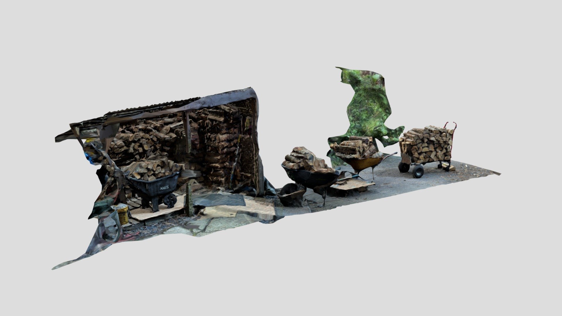 Firewood Stacking Log Jam