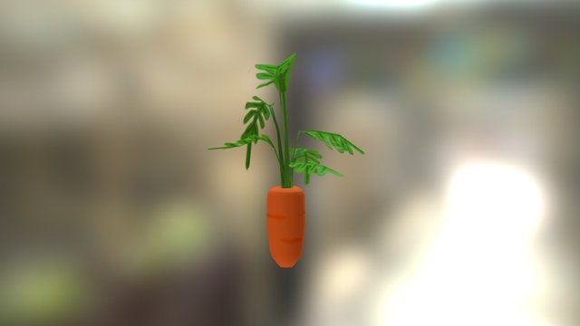 [Low Poly] Carrot 3D Model