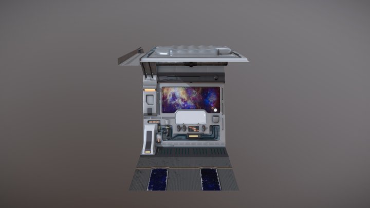 Sci-fi spacecraft interior 3D Model