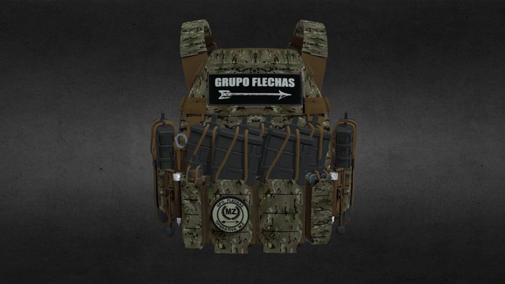 Plate carrier (chaleco antibalas) operativa mz 3D Model