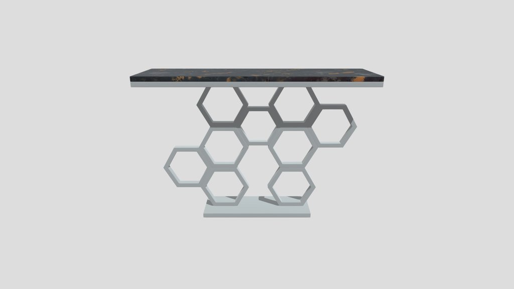Honeycomb Motif Console Table