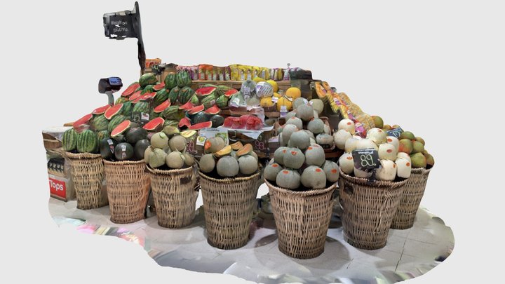 Fruit stand in Thailand 3D Model
