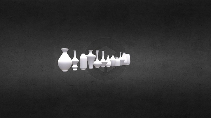3D Vase Collection Free low-poly 3D model