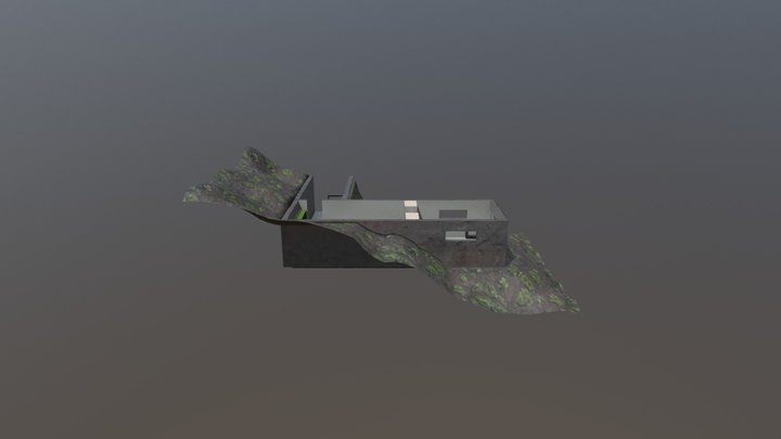 Bunker Cutaway Diorama 3D Model