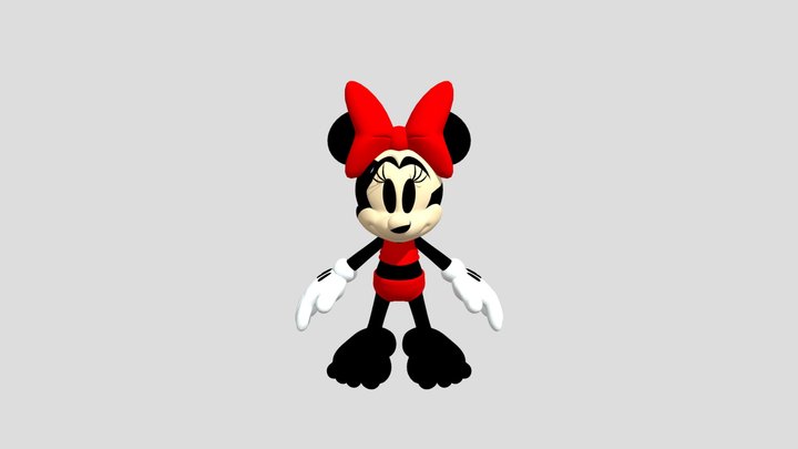 Minnie Mouse Barefooted (Swimsuit) 3D Model