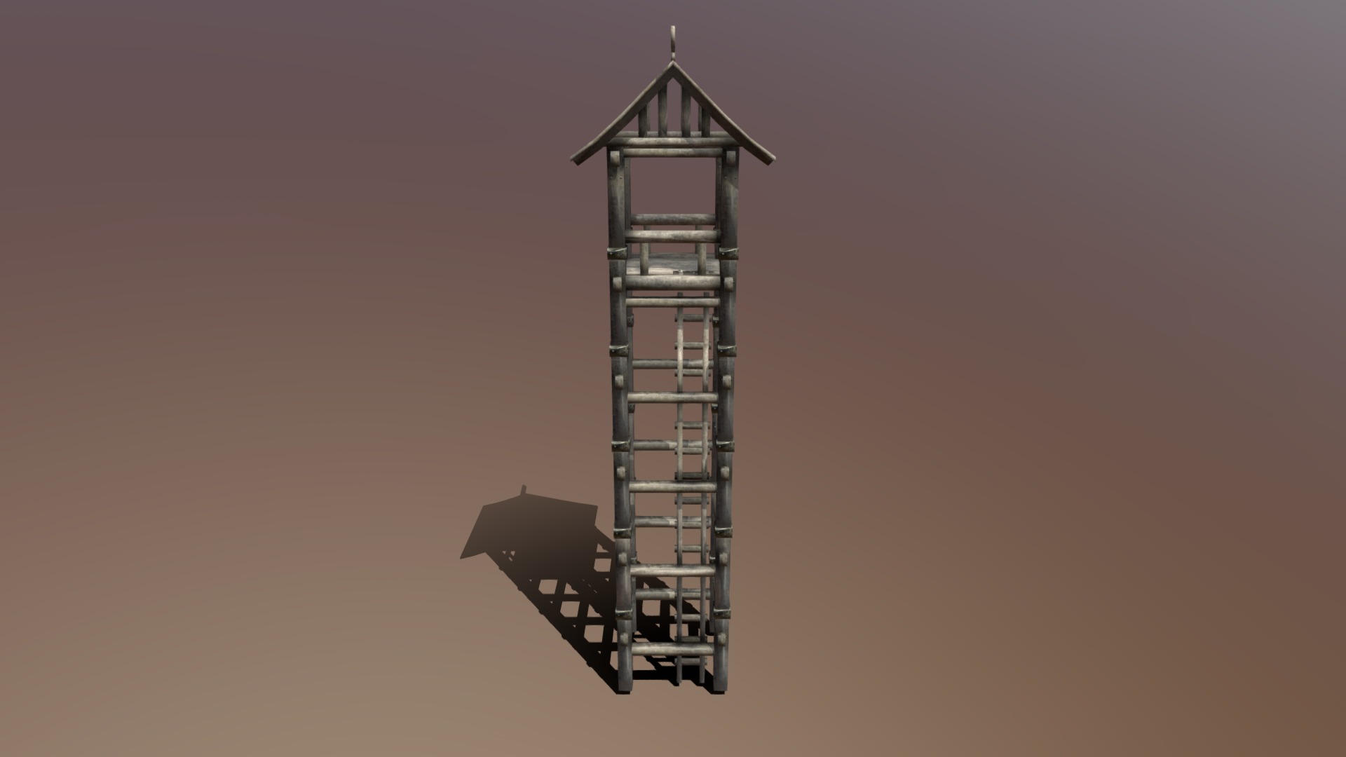 3D model Asian Style Medieval Watchtower - This is a 3D model of the Asian Style Medieval Watchtower. The 3D model is about a tall tower with a pointed top.