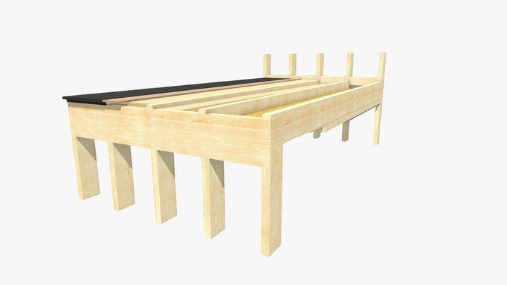 Flat Roof Insulation - Retrofit 3D Model