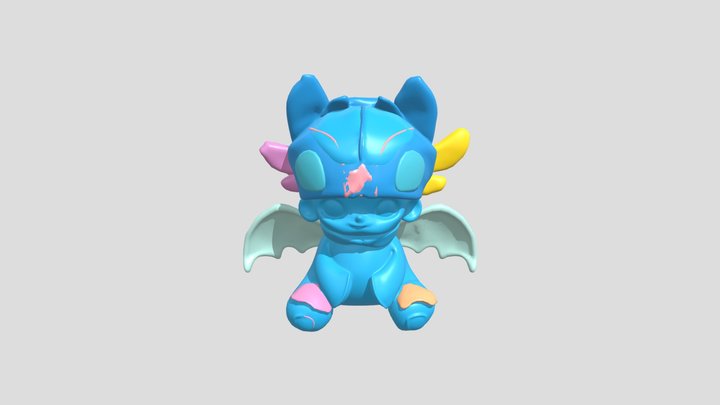 Child in dragon costume 3D Model